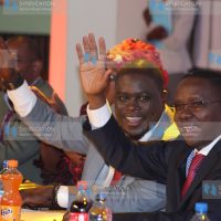 TNA Secretary General Onyango Oloo and TNA Party Chairman Johnson Sakaja