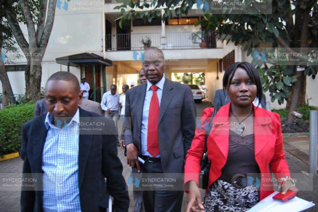 Cecily Mbarire of TNA, Jeremiah Kioni of UDF, MP Lewis Nguyai of TNA