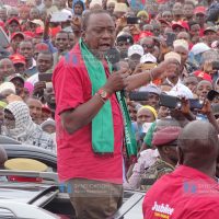 President Uhuru Kenyatta addresses a political rally