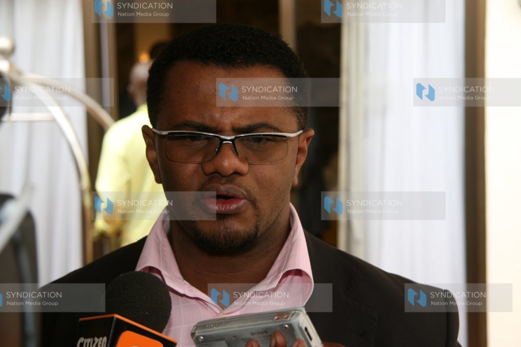 Omar Hassan, during a seminar and the launching of a book