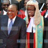 Chief Justice of the Supreme Court Hon. Justice David Maraga and President Uhuru Kenyatta
