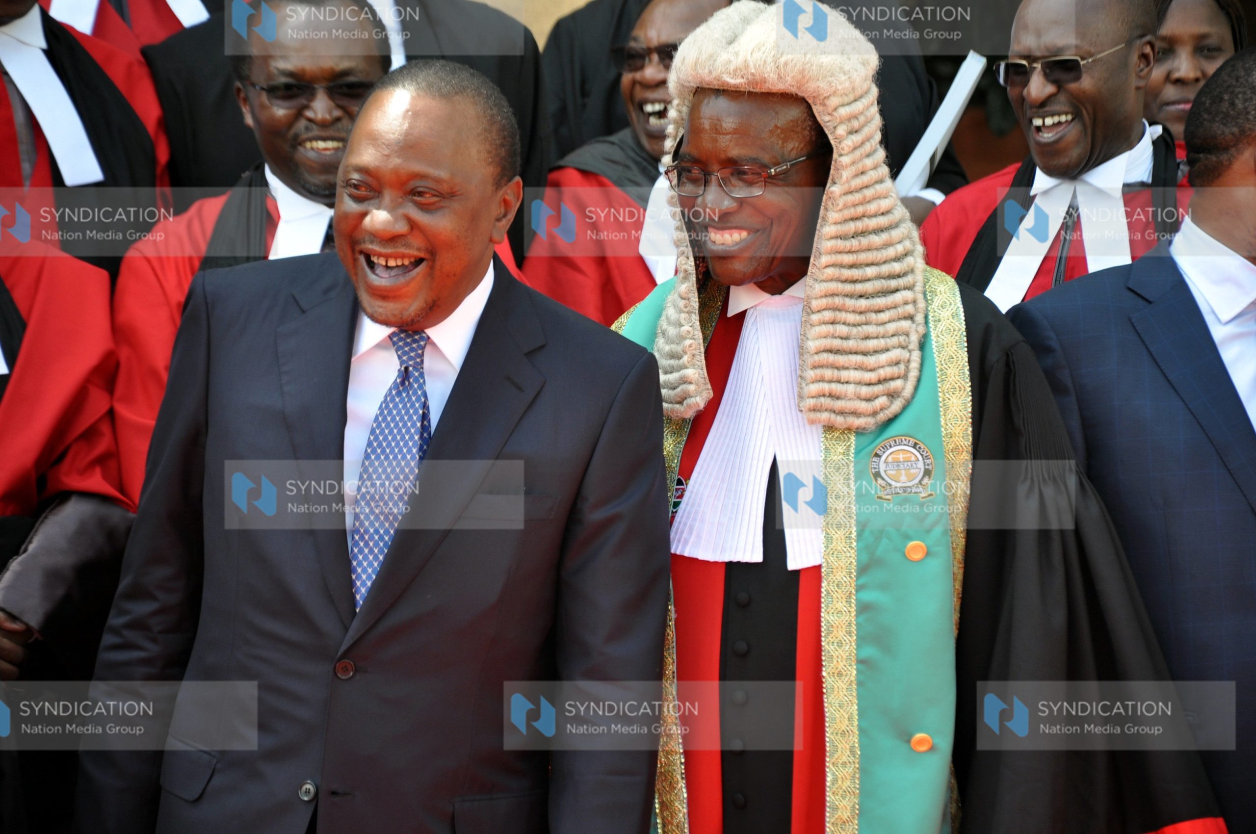 Chief Justice of the Supreme Court Hon. Justice David Maraga and President Uhuru Kenyatta