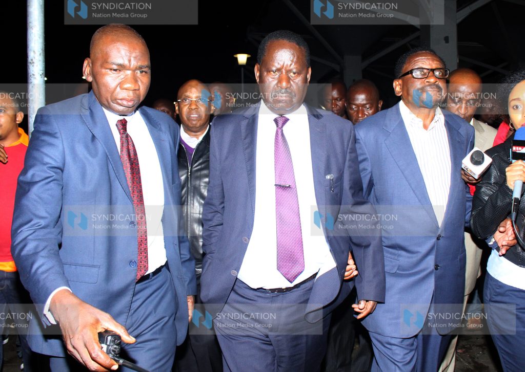 ODM party leader Raila Odinga and Lawyer James Orengo