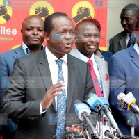Jubilee Party Secretary General Raphael Tuju with other leaders