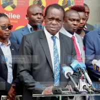 Jubilee Party Secretary General Raphael Tuju with other leaders
