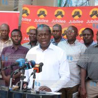 Jubilee party Secretary General Raphael Tuju together with other party officials