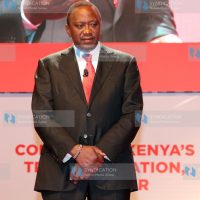 President Uhuru Kenyatta during the launch of Jubilee party Manifesto