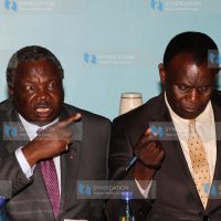 COTU Secretary Genera Francis Atwoli with Deputy Secretary General George Muchai