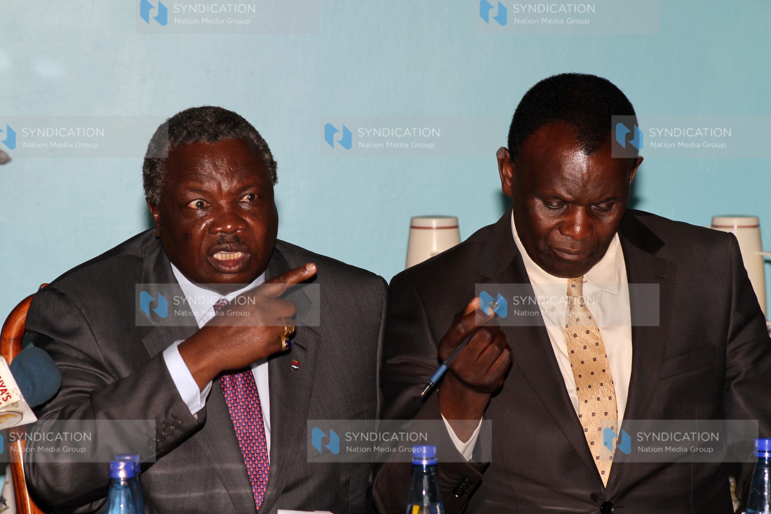 COTU Secretary Genera Francis Atwoli with Deputy Secretary General George Muchai