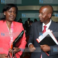Minister for Transport Amos Kimunya with PS Labour