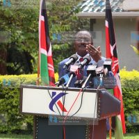 Wiper Party Leader Kalonzo Musyoka addressing journalists