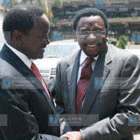 Kalonzo Musyoka (left) and Lands Minister James Orengo