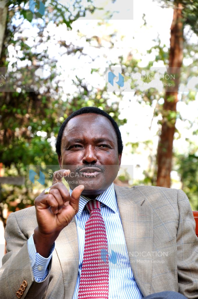 Kalonzo Musyoka during an interview