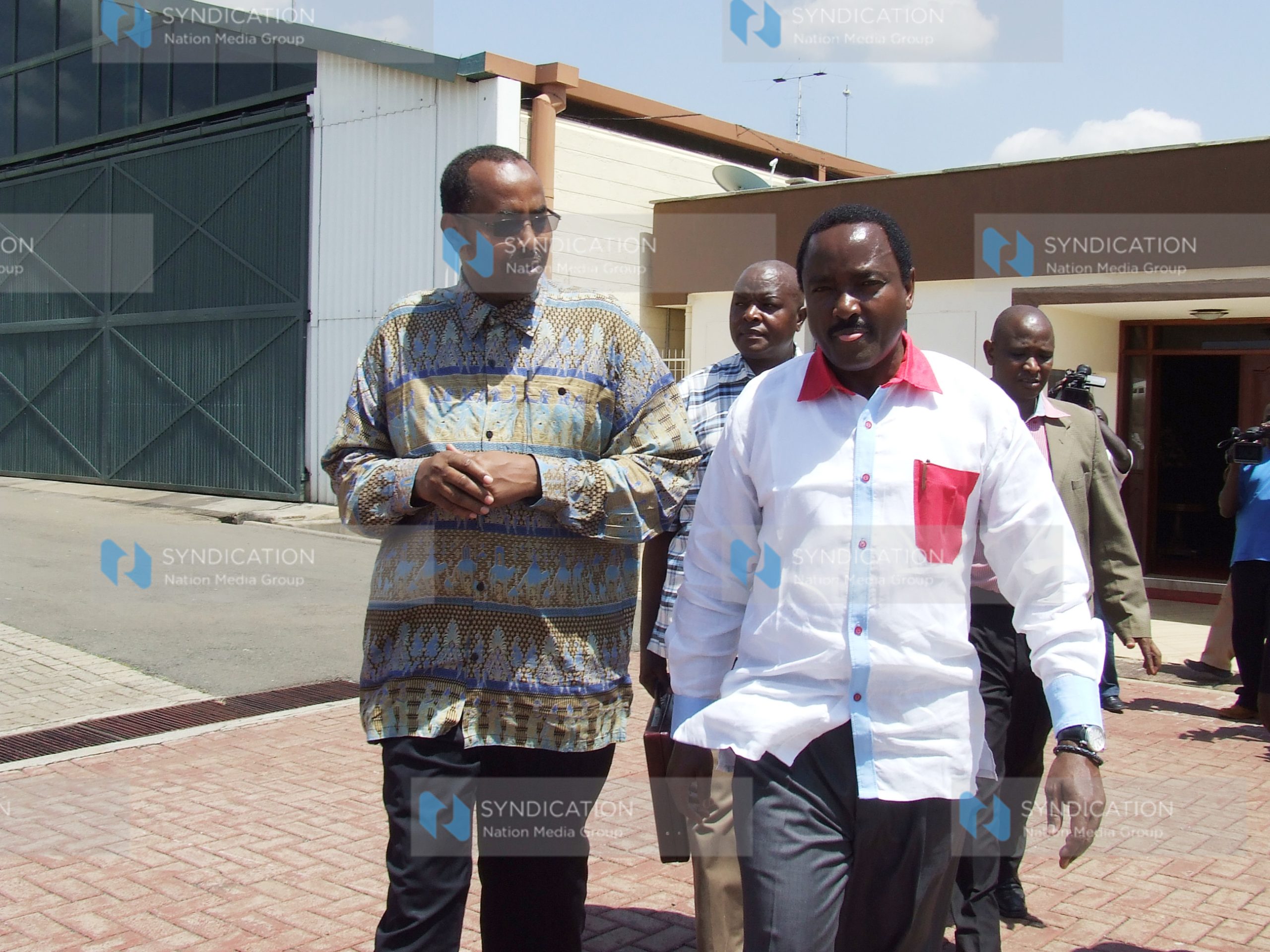 Vice president Kalonzo Musyoka with nominated MP Mohammed Affey