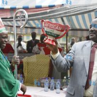 Vice president Kalonzo Musyoka admires an ADC gift