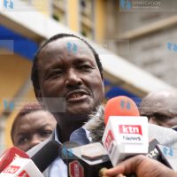 Wiper Party leader Kalonzo Musyoka addressing journalists