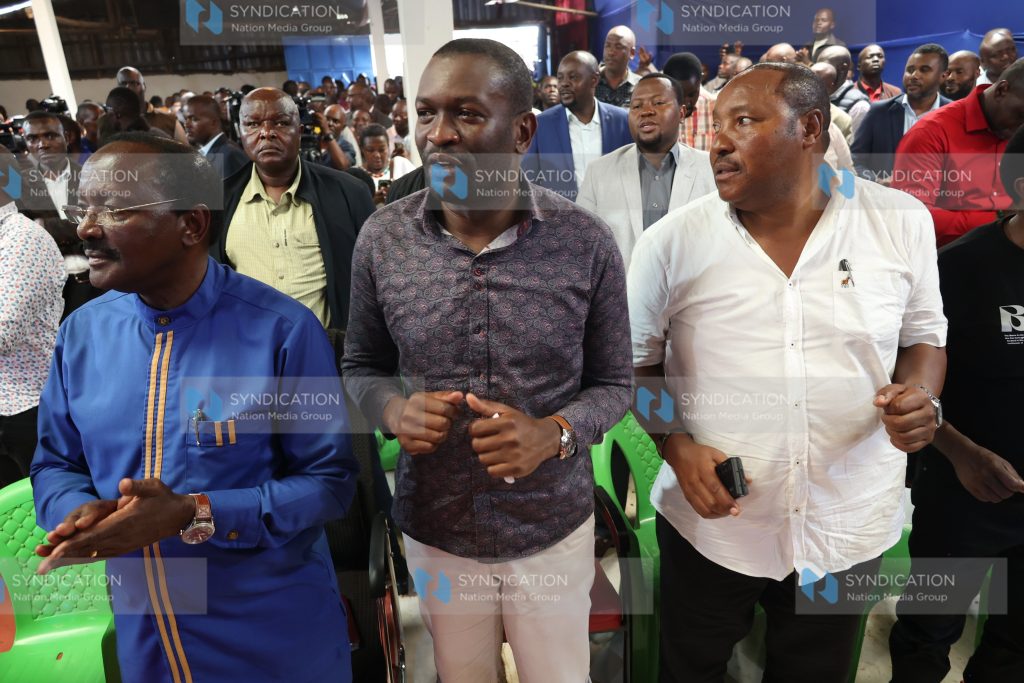 ODM Secretary General Edwin Sifuna(centre)