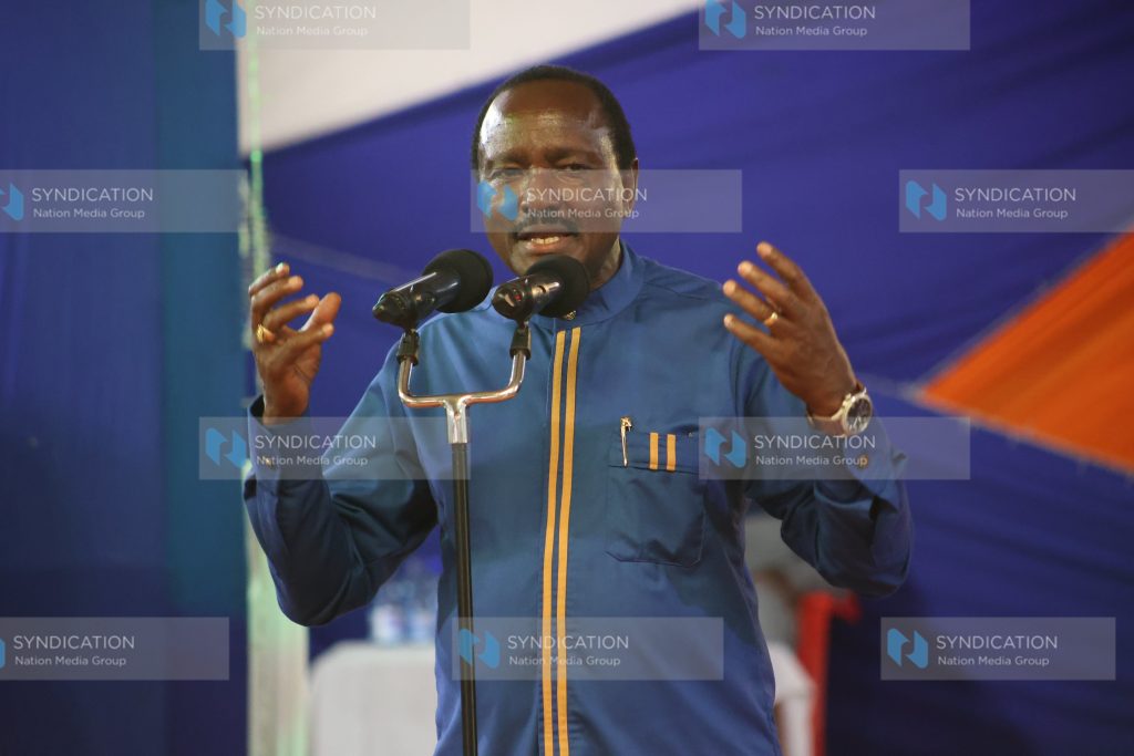 Wiper Party Leader Kalonzo Musyoka speaking