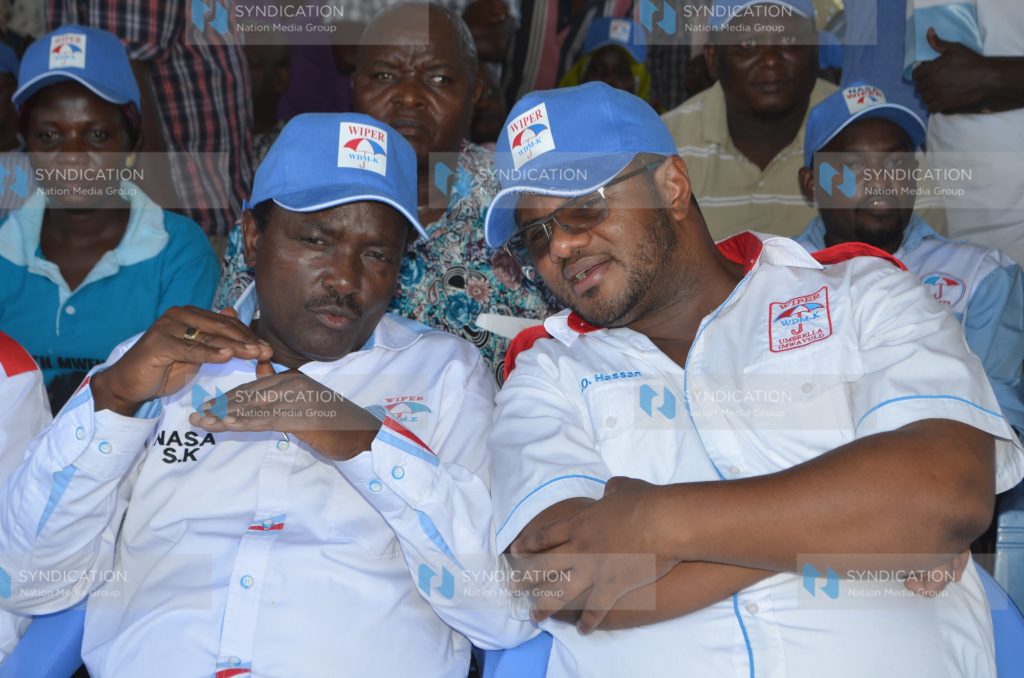 Kalonzo Musyoka with Mombasa County Senator Hassan Omar