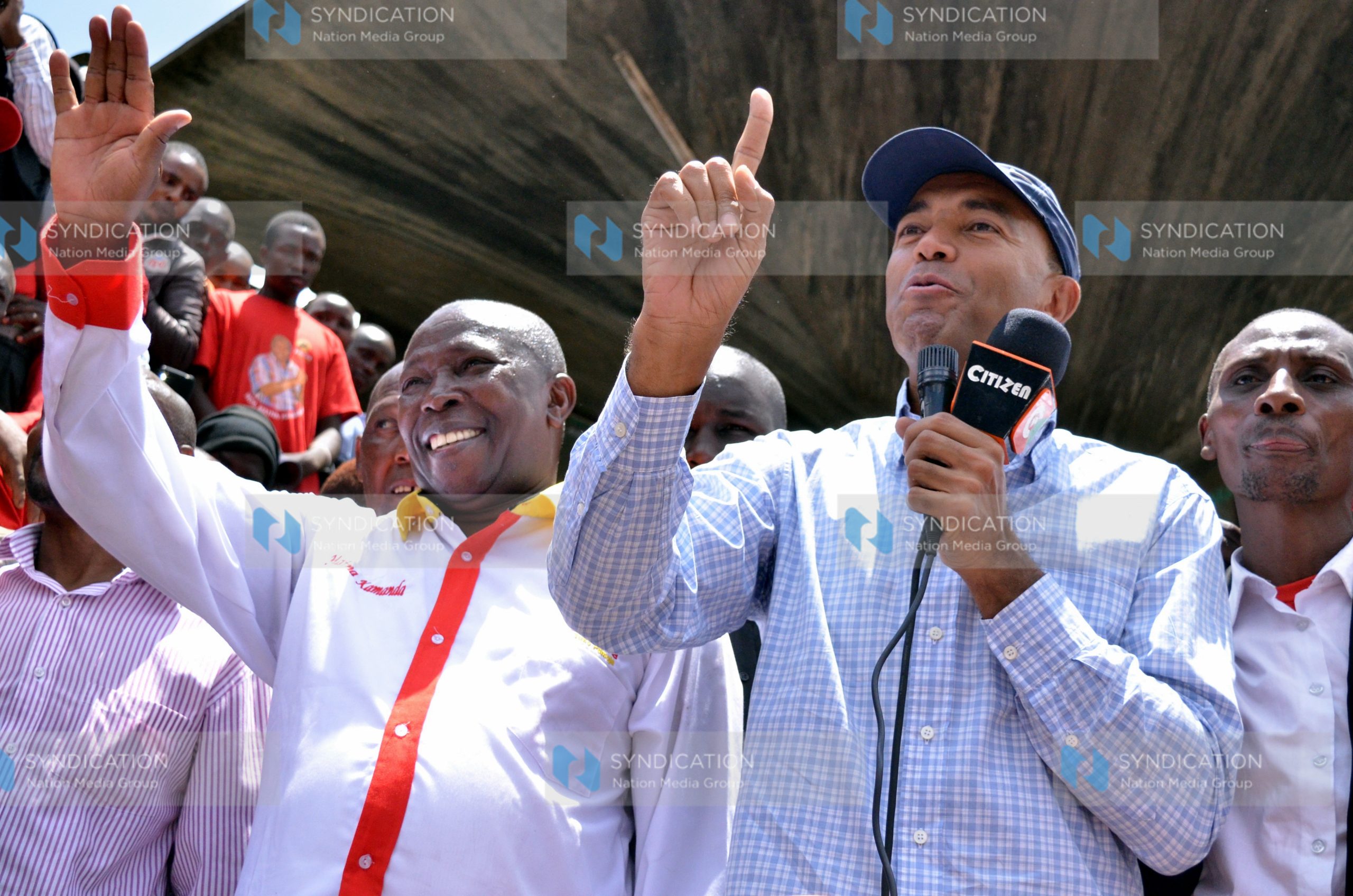 Maina Kamanda addressing operators of Wakulima Market