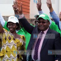 Tharaka-Nithi Governor Samuel Ragwa (right) to NARC Kenya party