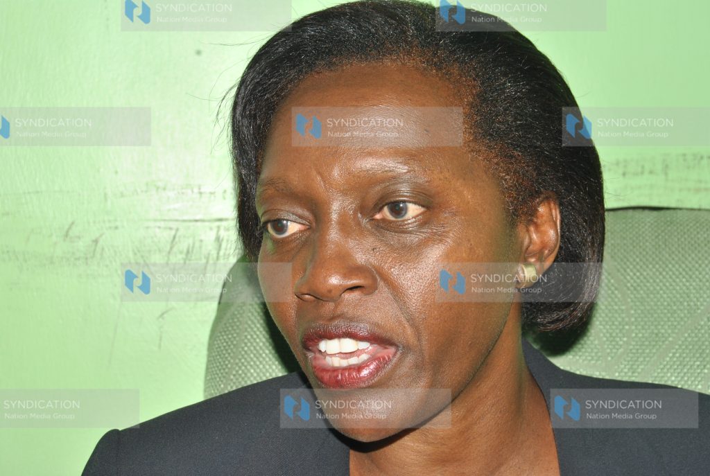 Gichugu MP Martha Karua addresses the Press