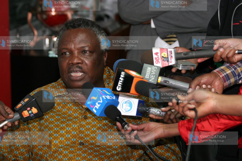 Francis Atwoli addresses a press conference