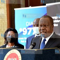 Dr. Fred Matiang'i addressing a press conference