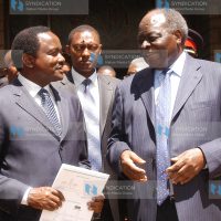 President Kibaki, right, chats with the Vice President Kalonzo Musyoka