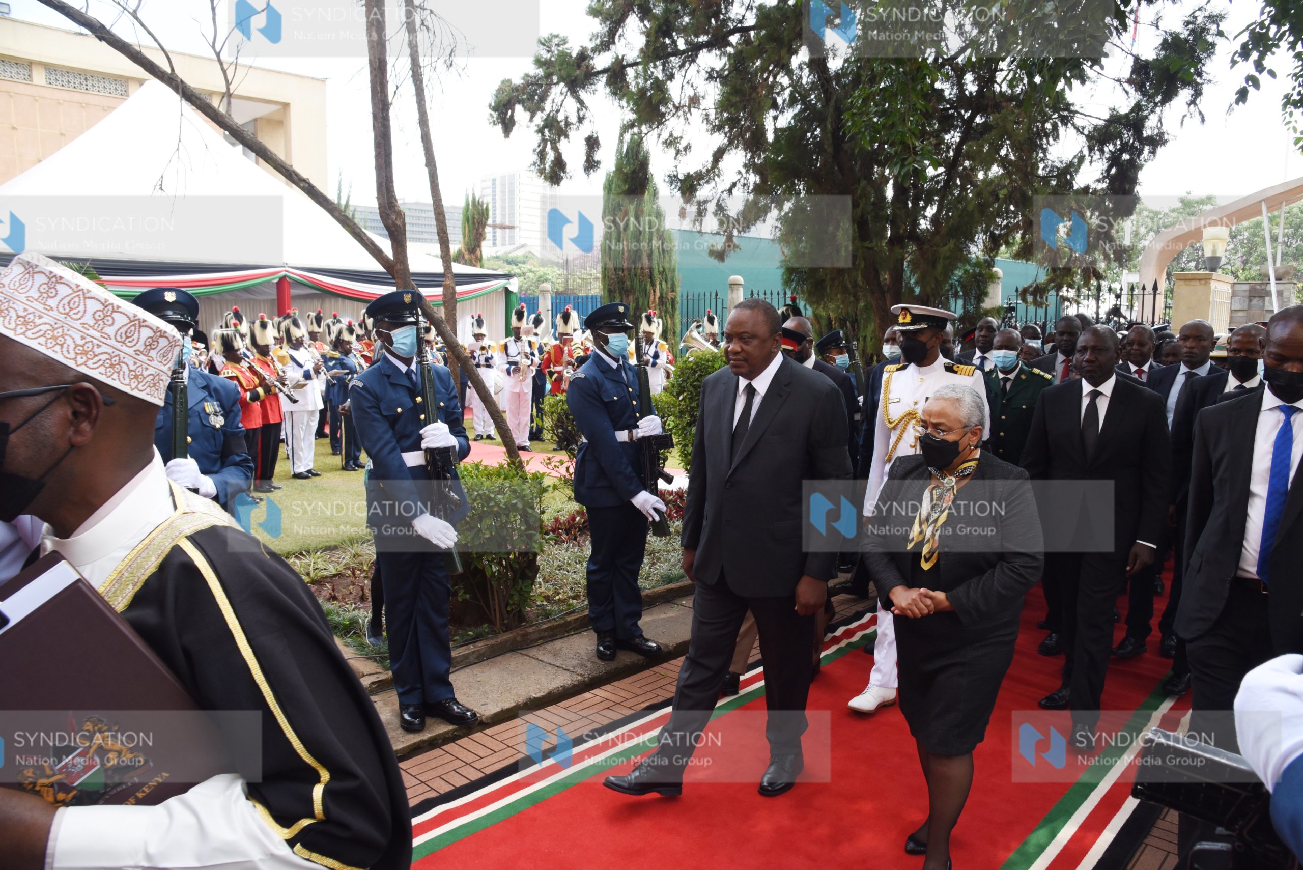 President Uhuru Kenyatta with First Lady Margaret Kenyatta