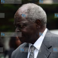 Former President Mwai Kibaki leaving Consolata Shrine