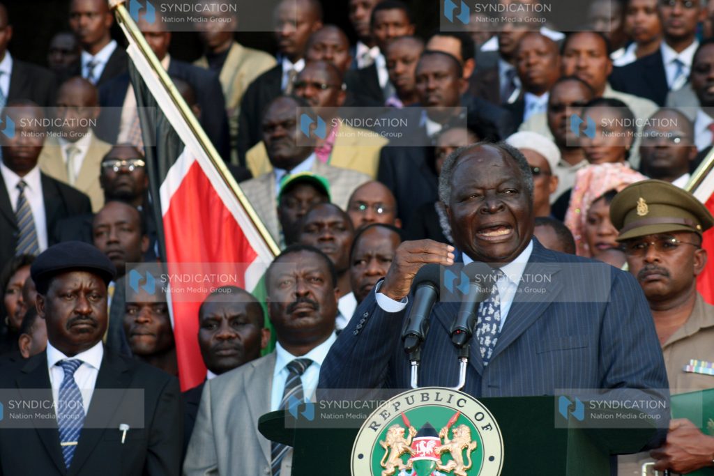 President Mwai Kibaki, addressing the Nation