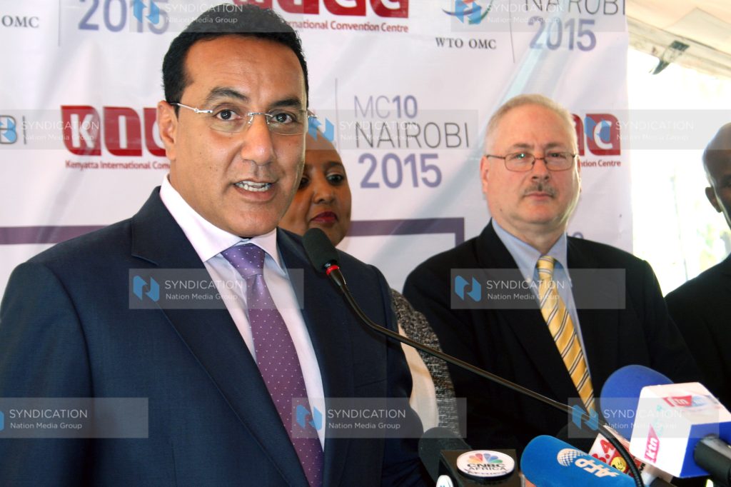 Cabinet Secretary, Ministry of Tourism Hon. Najib Balala (Left)