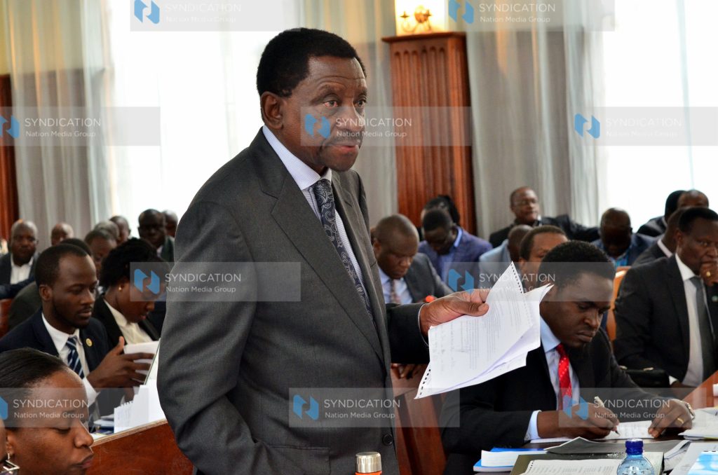 James Orengo in court at the Milimani Law Court