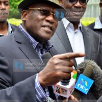 Nairobi Presidential Campaign Coordinator Johnson Muthama (left)