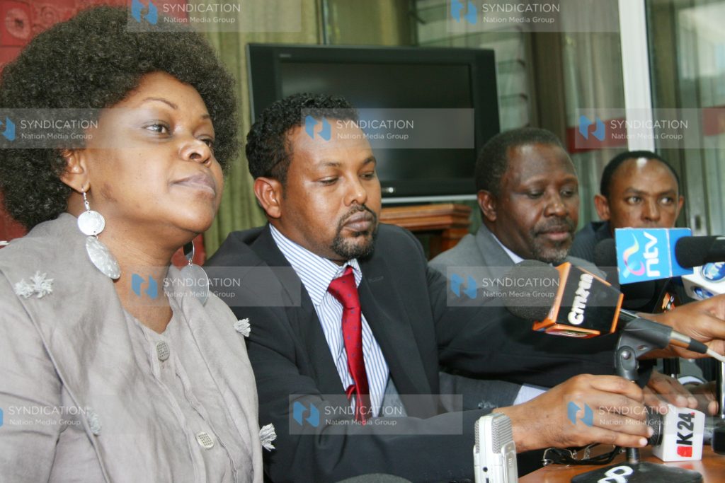 Press conference at parliament Buildings