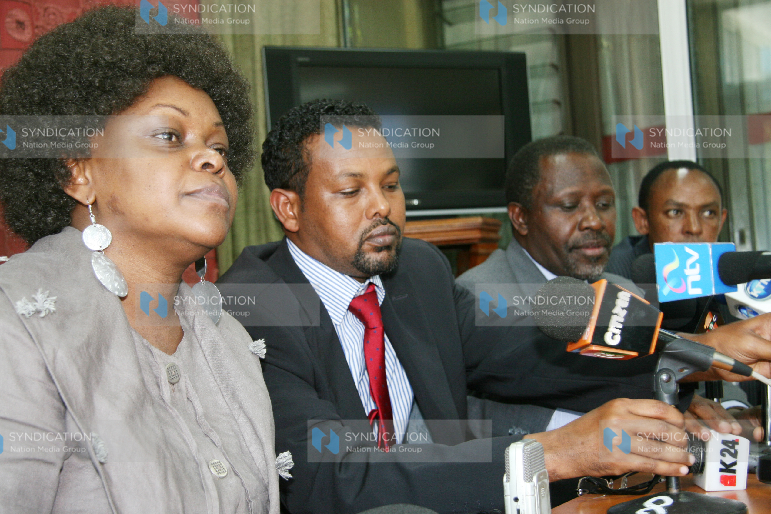 Press conference at parliament Buildings