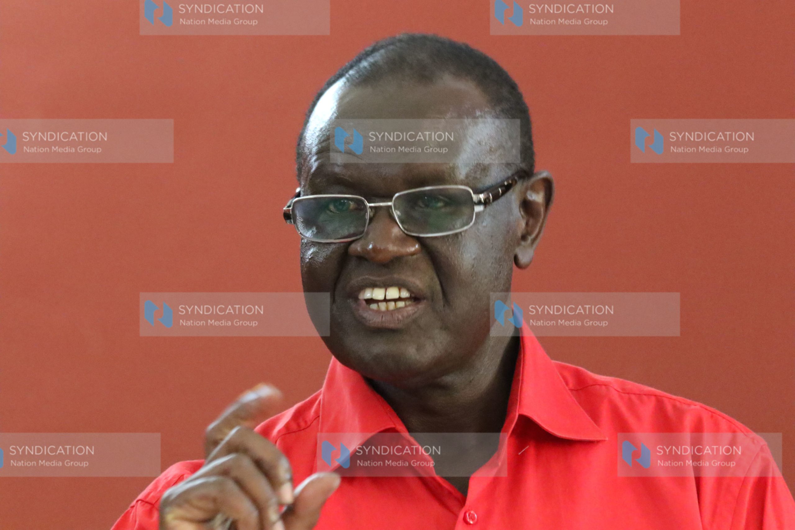 Meru Senator Kiraitu Murungi addresses journalists