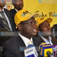 APK party leader Kiraitu Murungi (left) with Party member MP Peter Munya