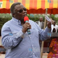 Francis Atwoli addresses mourners during a burial ceremony