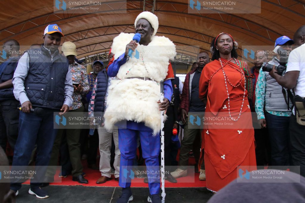 Raila Odinga and his running mate Martha Karua