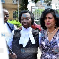 Martha Karua (left) with Nairobi County Women Rep Esther Passaris