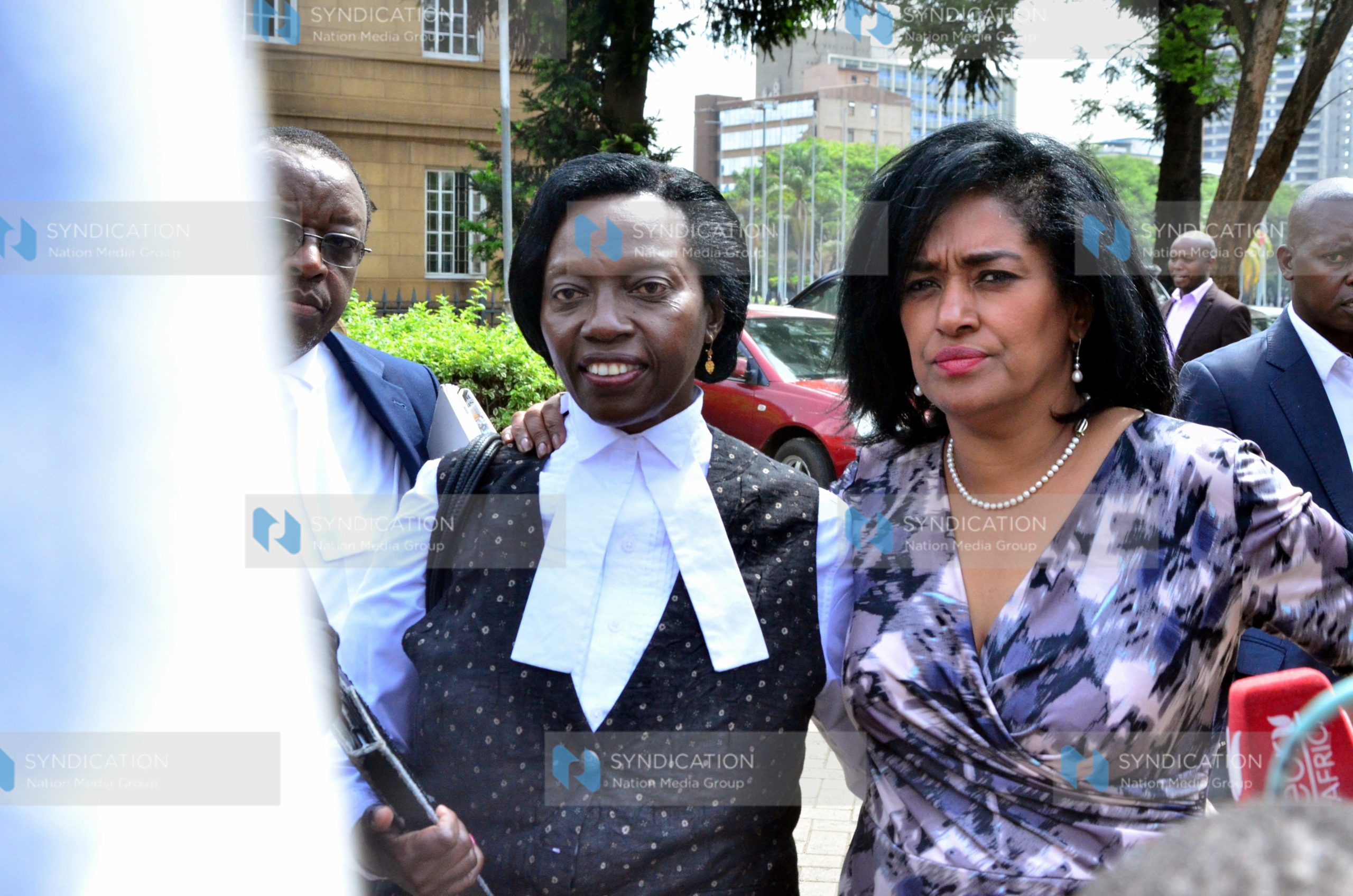 Martha Karua (left) with Nairobi County Women Rep Esther Passaris