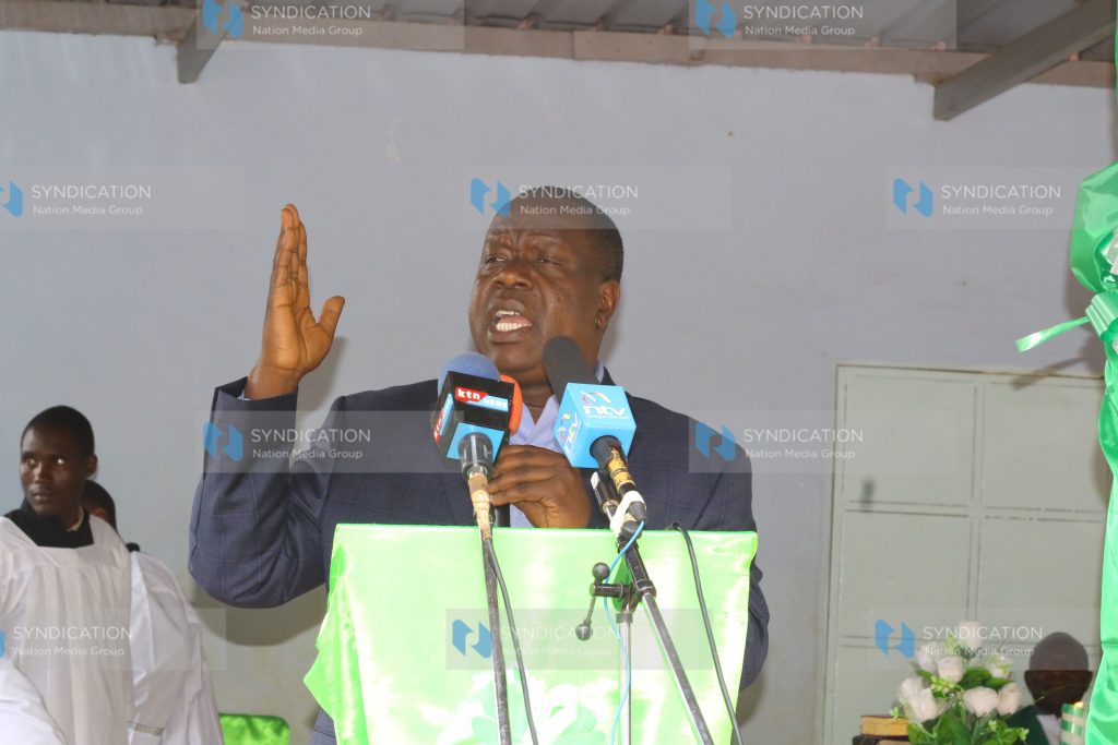 Dr. Fred Matiang’i addressing at Kisii cathedral catholic church