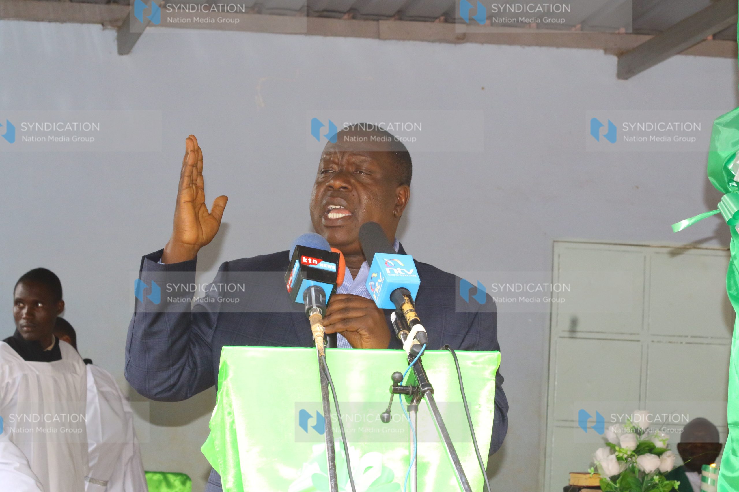 Dr. Fred Matiang’i addressing at Kisii cathedral catholic church