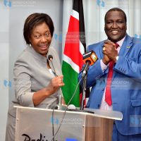Kitui County Governor Charity Ngilu (left)