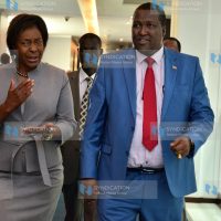 Kitui County Governor Charity Ngilu (left)