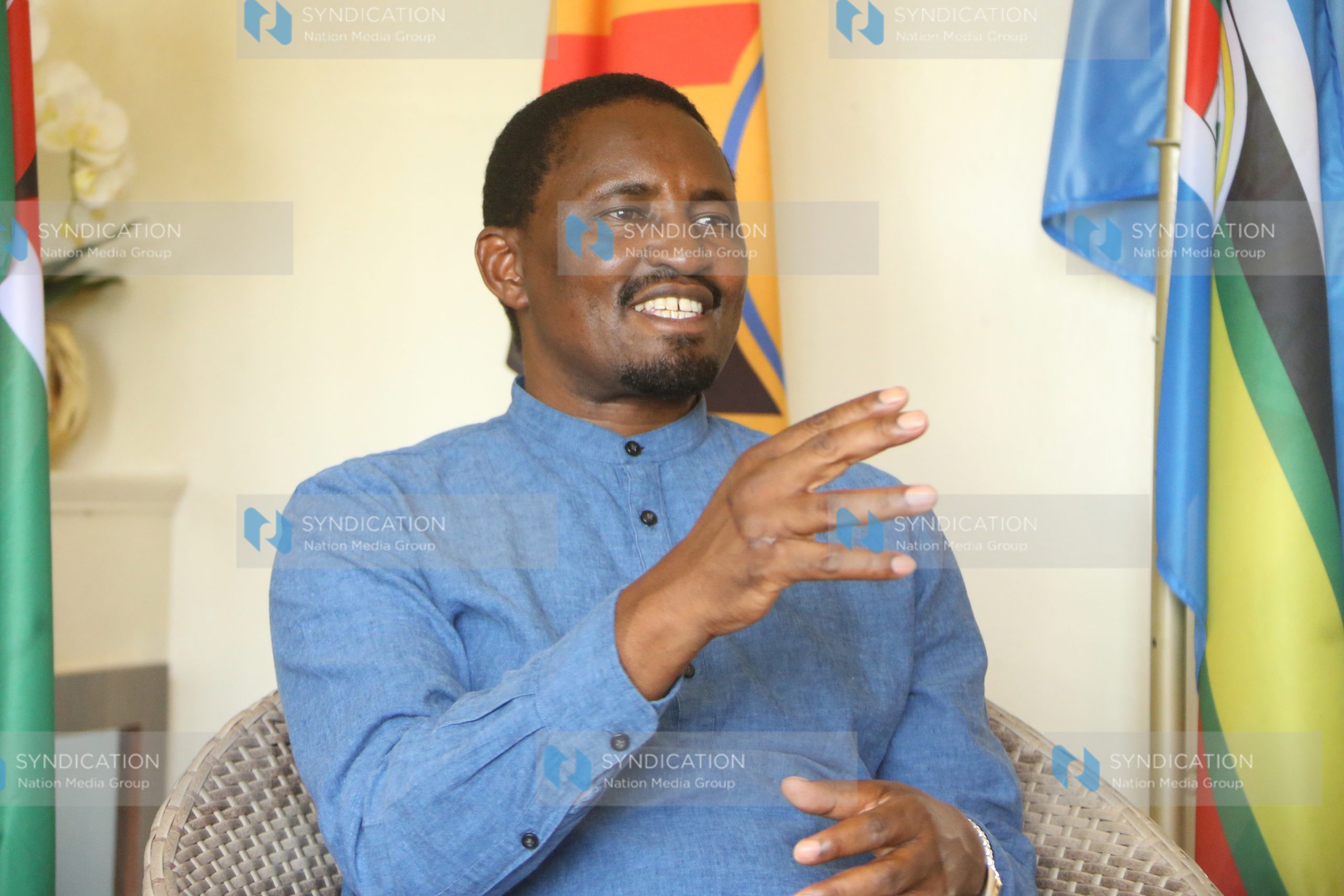 Mwangi Kiunjuri during a one in one interview at his office