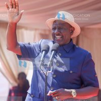 President William Ruto addressing during presentation to Mumias sugar farmers