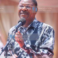 Moses Wetangula addresses attendees at Mumias Sports Complex